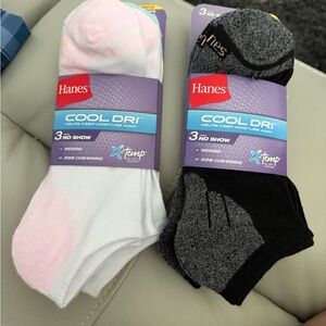 Hanes Cool Dri No Show Ladies Socks NWT